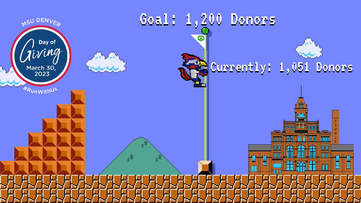 We are within 150 donors of reaching our goal!

🚨BIG ANNOUNCEMENT🚨

Every gift made to any fund or featured project will be matched up to $10,000, thanks to generous Roadrunners leveling up their support for #MSUDenver students. You can DOUBLE your impact!

#RunWithUs