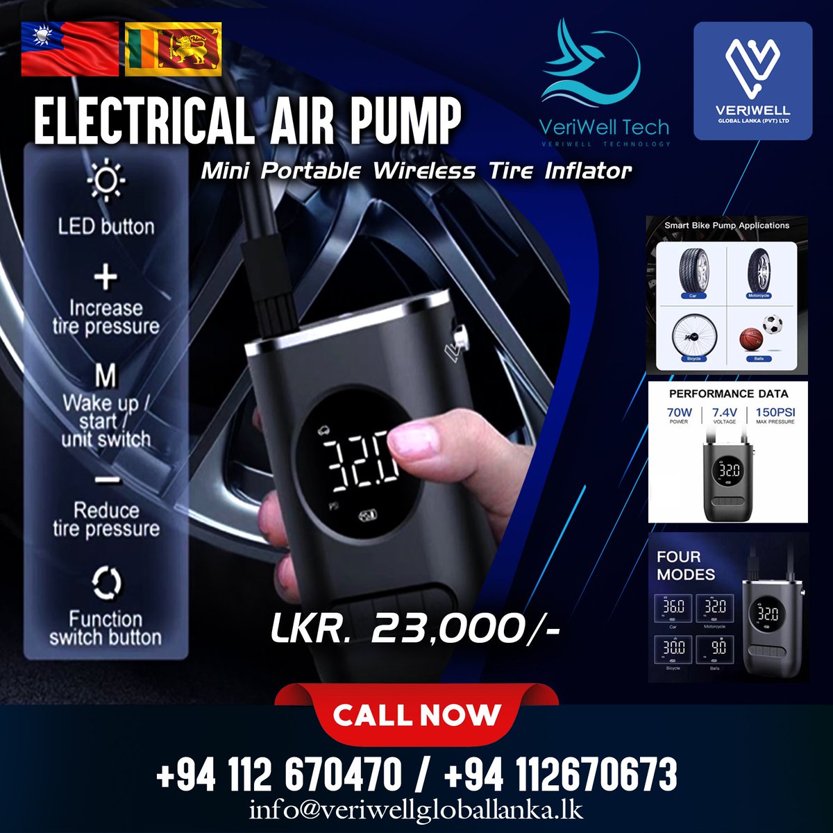 VeriwellL56880's tweet image. Do you having a problem with flat tyre?
Introducing a portable air pump from Veriwell
Make your life  simple for everyone.
#carbroblems #airpump #bestsolution #simplelife
#tyreproblem #forball #forbysycle #quciksolution