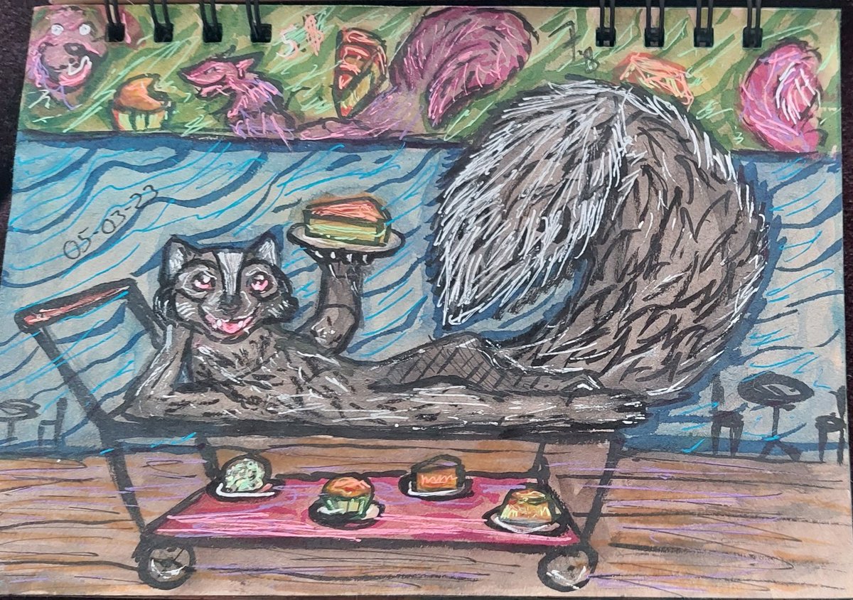 WolfMerciless's tweet photo. Anyone ordered a Skunk
And some cake

Traditionart 2023 MercilessBlackWolf Nr.24

#Furry #Furryart #art #Fantasyart #MercilessBlackWolf #MercilessBlackWolfart2023 https://t.co/1tD4r7Zmi8