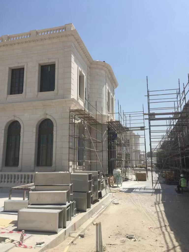 Check out our project in Qatar, still a WIP.

#buildingproject #Qatar #stonework #exteriorcladding #tilework #craftsmanship #qualityworkmanship #architecture #naturalstone