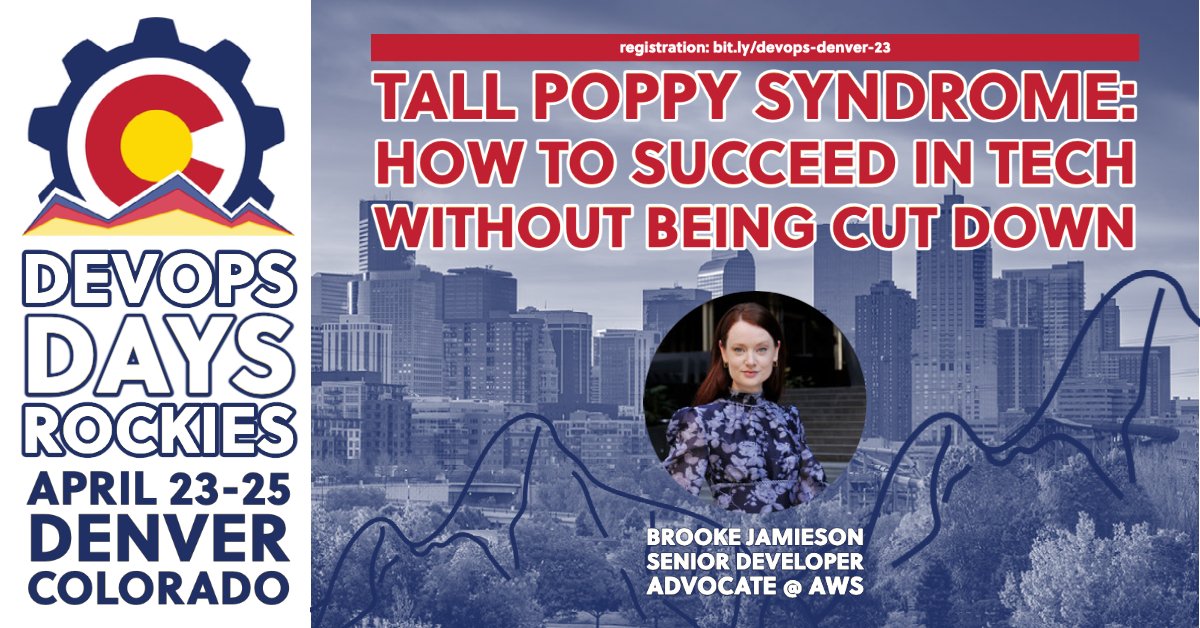 brooke_jamieson's tweet photo. Denver! Join me at @DevOpsDaysRox this April for ๐บ Tall Poppy Syndrome: How to Succeed in Tech Without Being Cut Down ๐บ
More Info: https://t.co/NtdwBjLhmg
#Denver #DevOpsDaysDenver #DevOpsDaysRockies https://t.co/bployD1eH8