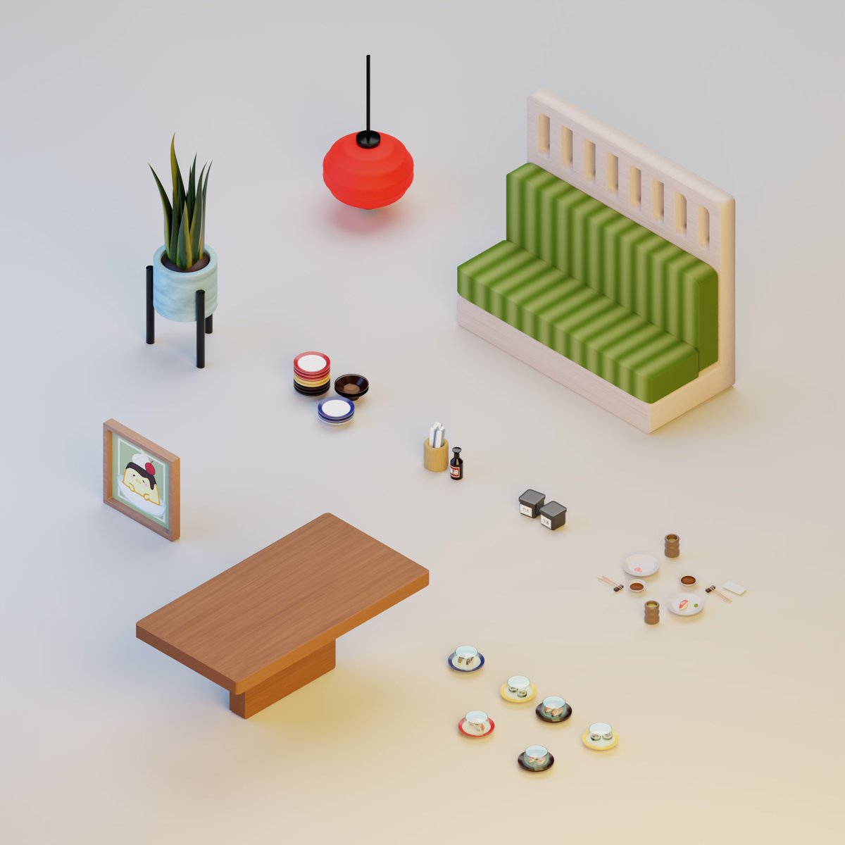 MrMypurse's tweet photo. I wanted this dining room to feel warm and cozy for the best sushi experience 🧡🍵
Made in Blender.
#Blender3d #blender #isometric #3D #Sims4 #sims4growingtogether #Sims4Infants #TheSims4 #sims4mod #sims4ccfinds #3dmodeling #kawaii #CozyPlace https://t.co/my5o9lPuwS