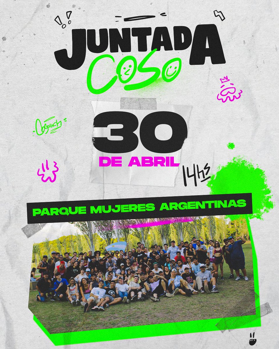 El día 30 DE ABRIL se estará realizando una JUNTADA de la COMUNIDAD DE TWITCH organizada por Coso.

Como el año pasado vamos hacer MUCHAS COSAS.

📆Guardate esa fecha y veni a disfrutar con nosotros! 

Los esperamos a las 14HS en Parque "Mujeres Argentinas", en Puerto Madero 📍