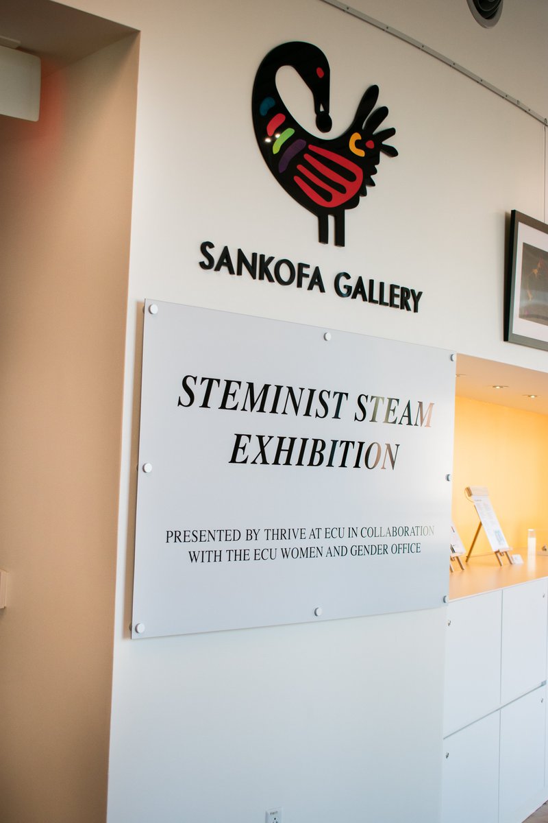 EcuThrive's tweet photo. Thank you all for the great turnout for THRIVE and ECU's Women and Gender office STEMinist STEAM Exhibition reception last week! What a wonderful way to highlight Women's scholarly excellence in STEM! 
#WomenInSTEM https://t.co/12JyDWeiUb