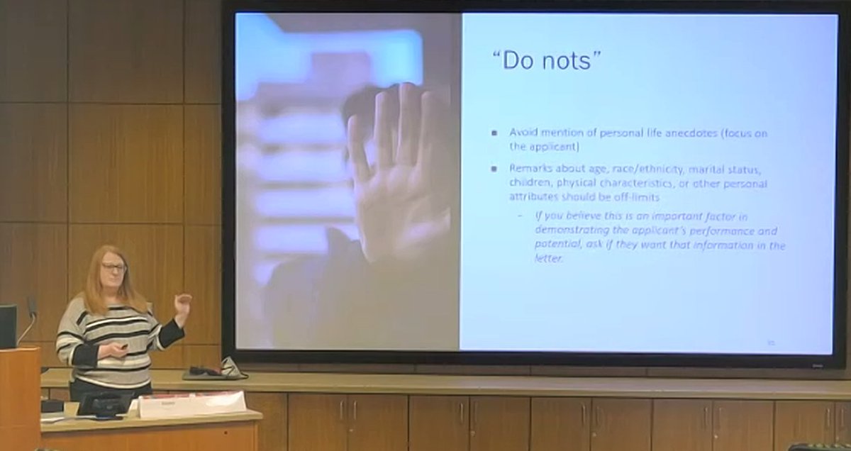 Howard Liu, MD MBA (@DrHowardLiu) on Twitter photo 2023-03-30 17:54:54 'Bias creeps in when we are tired or distracted. When you are writing a letter of recommendation, minimize those distractions and truly focus on the applicant.' - @DrJeanaBenton at @unmcfacdev on tips to avoid gender or other implicit bias in #MedEd letters 'Bias creeps in when we are tired or distracted. When you are writing a letter of recommendation, minimize those distractions and truly focus on the applicant.' - @DrJeanaBenton at @unmcfacdev on tips to avoid gender or other implicit bias in #MedEd letters