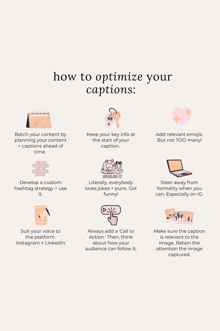 Optimizing caption tips,
#socialmedia #optimization #marketingtips
