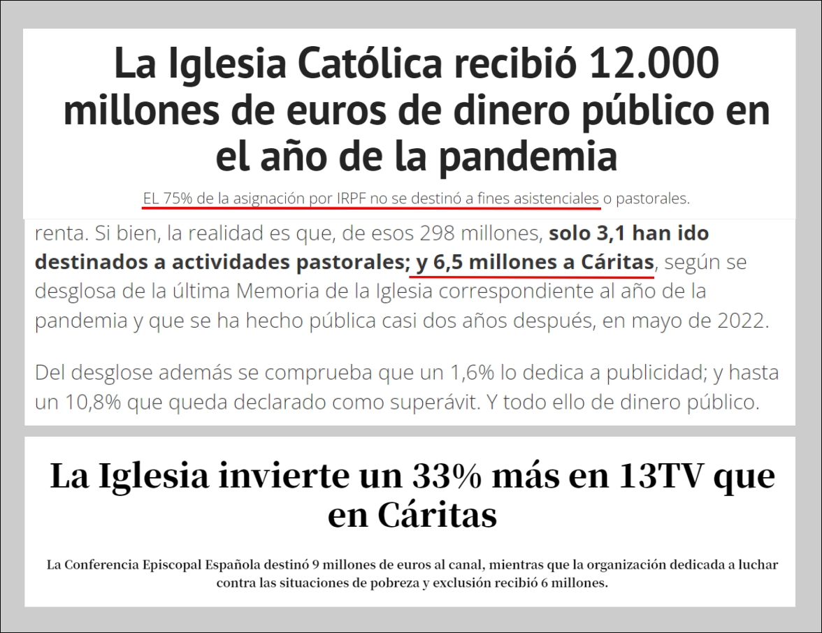 skakeofanzine's tweet image. Que dice Rouco que si la Iglesia tiene que pagar los impuestos que DEBE pagar, tendría que recortar por ejemplo de.... Cáritas.... 

Ojo lo que aportan a caridad y ayudas sociales estos vividores de sotana mientras mantienen inversiones millonarias en Cope o #13TV