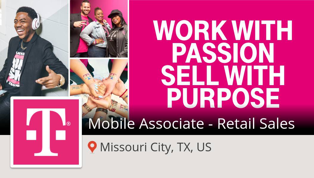 T-Mobile Careers is looking for a Mobile Associate - Retail Sales, apply now! (#MissouriCity) #job app.work4labs.com/w4d/job-redire… #BeMagenta