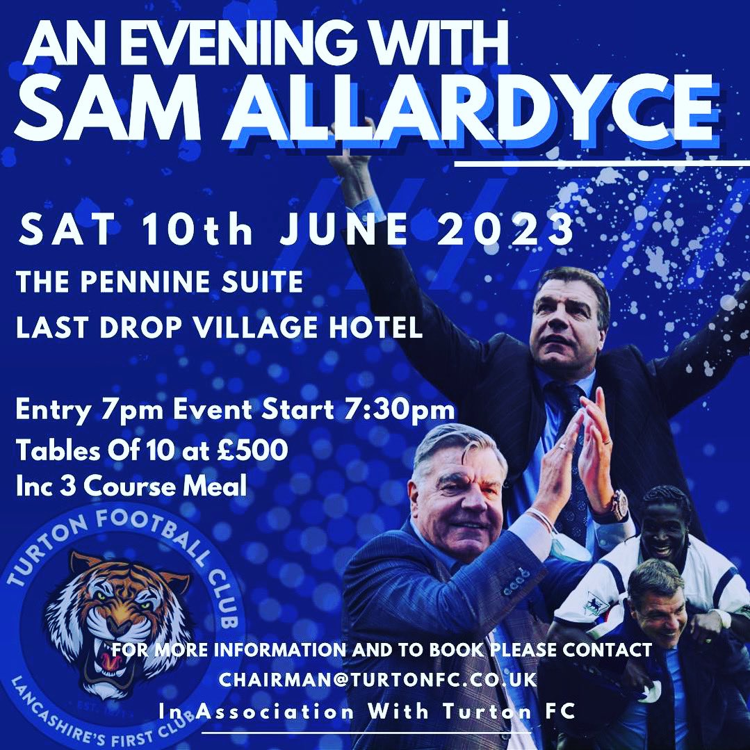*NOT MANY TABLES LEFT*

This will be a BIG night with BIG SAM!

Plus hosted &amp; DJ’d by <a href="/colinmcgreavy/">Colin McGreavy</a> 

Saturday 10th June <a href="/lastdropvillage/">Last Drop Village</a> 

DM or email the chairman to book your table!