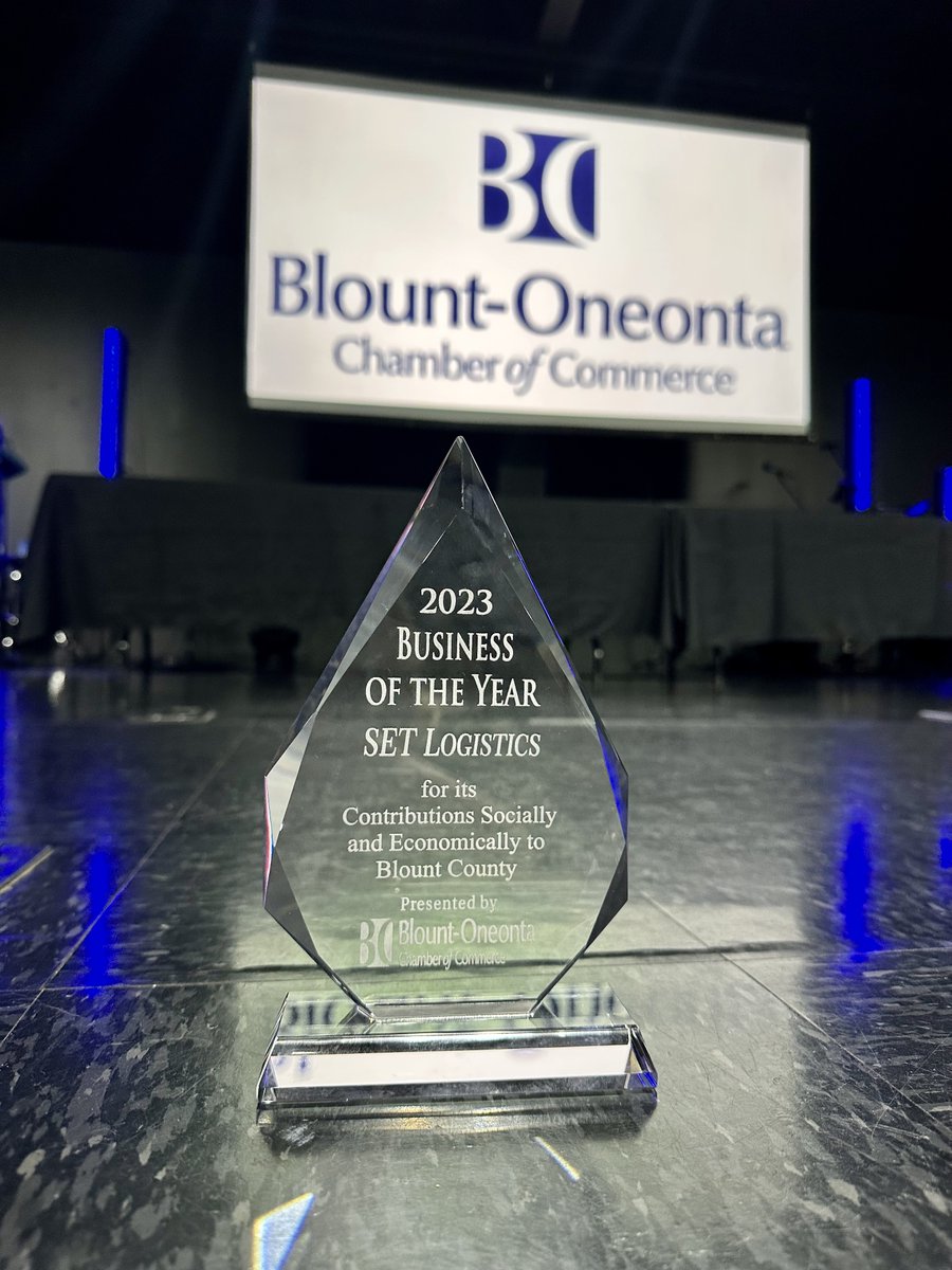 SET_Logistics's tweet image. This week we were honored to be named the 2023 Business of the Year by the Blount-Oneonta Chamber of Commerce.