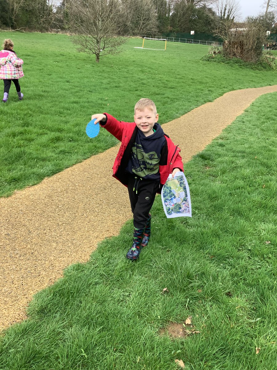 WideyBumblebee's tweet photo. We went on our own egg hunt today and used a map of the school to work out where we needed to go! We did an amazing job at following the directions! Hopefully the Easter bunny will come to visit tomorrow 👀🐰🥚 https://t.co/C7PLvB28y3