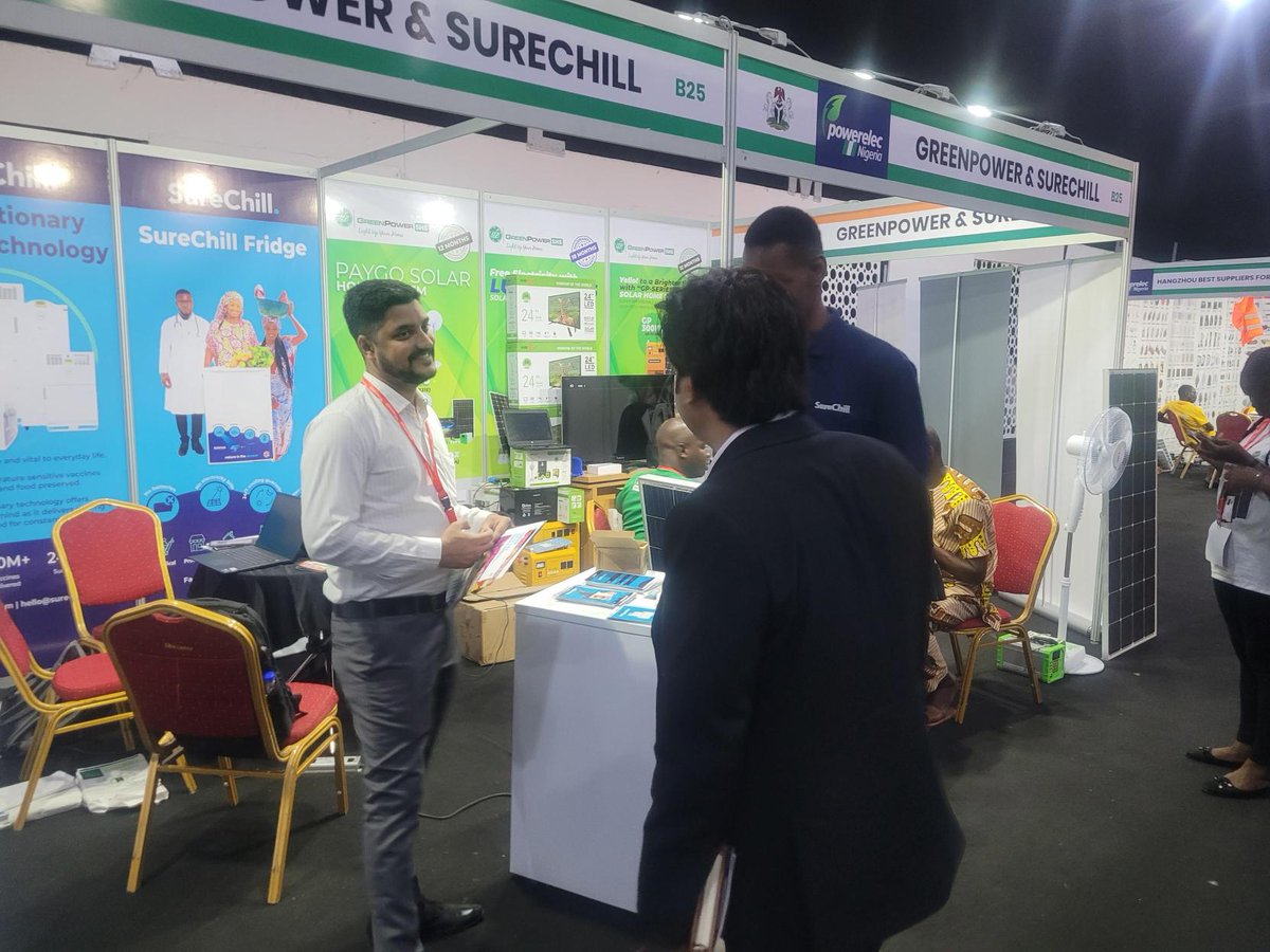 Sure_Chill's tweet photo. Thank you to the #POWERELEC #NIGERIA 2023 organizers for putting together such a fantastic event.
Thank you to our local technical partners @BuySolarUPS and @EcozenSolutions a provider of innovative Solar Cold Storage Solutions.
We look forward to staying connected. #surechill https://t.co/HKXArwWXVF