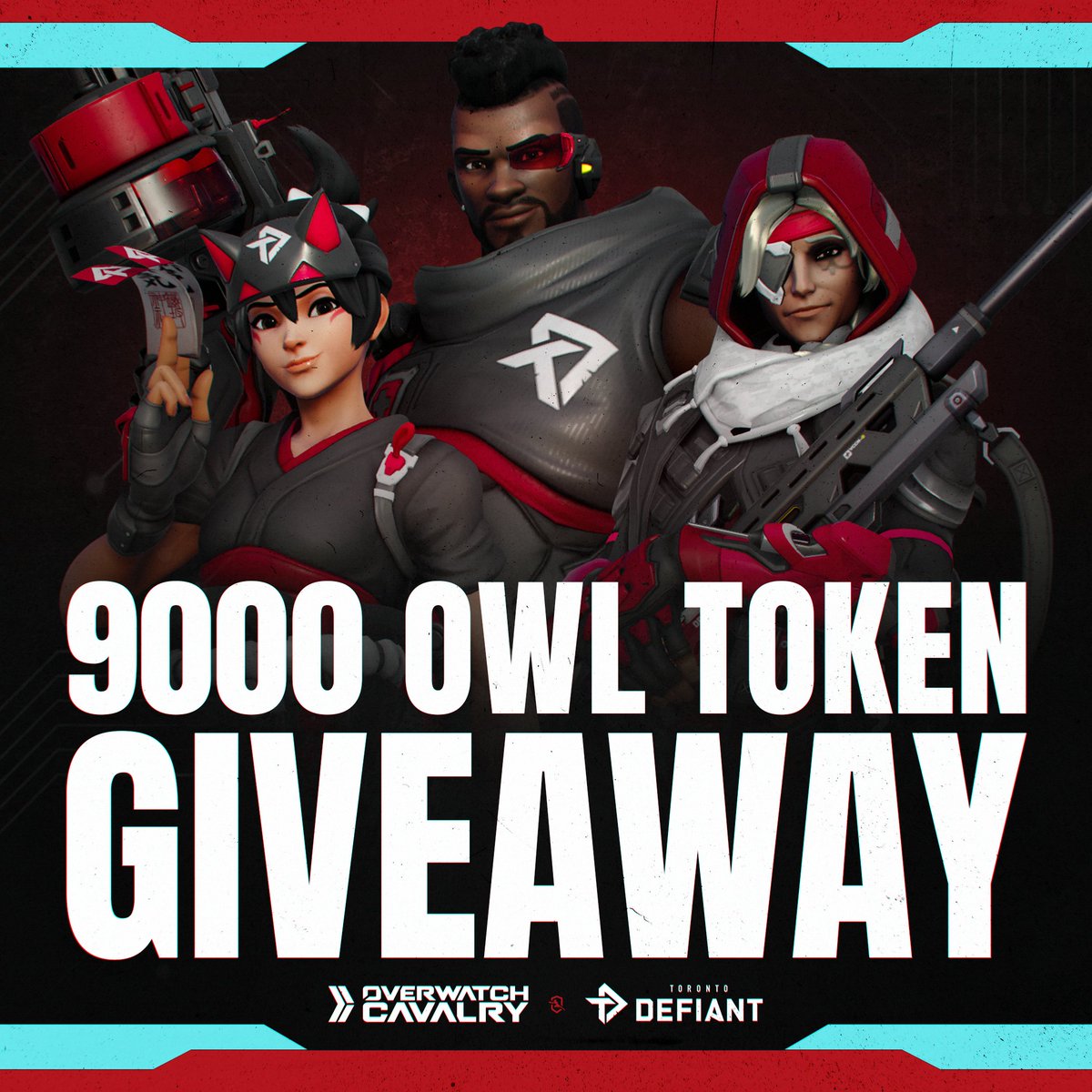 Overwatch Cavalry (@owcavalry) on Twitter photo 🖤❤️ OWL TOKEN GIVEAWAY ❤️🖤
The Defiant are about to take the stage in style, and you can too!
👥 Follow <a href="/OWCavalry/">Overwatch Cavalry</a> + <a href="/TorontoDefiant/">Toronto Defiant</a>
🔁 Retweet + Like this post
🇨🇦 30 Winners (300 Tokens Each)
📌 Ends Thursday, April 6 🖤❤️ OWL TOKEN GIVEAWAY ❤️🖤
The Defiant are about to take the stage in style, and you can too!
👥 Follow <a href="/OWCavalry/">Overwatch Cavalry</a> + <a href="/TorontoDefiant/">Toronto Defiant</a>
🔁 Retweet + Like this post
🇨🇦 30 Winners (300 Tokens Each)
📌 Ends Thursday, April 6
