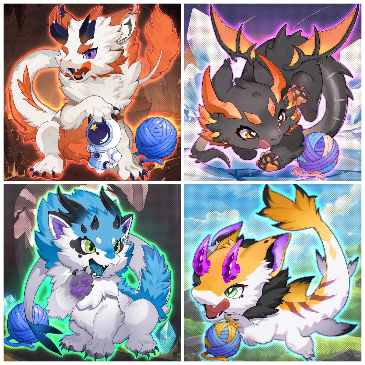 Just revealed some baby dragons by <a href="/DigiDaigaku/">DigiDaigaku</a> and <a href="/gabrielleydon/">Gabriel Leydon</a> ! They are too cute!🔥 Now we wait for the monstrous adult dragons