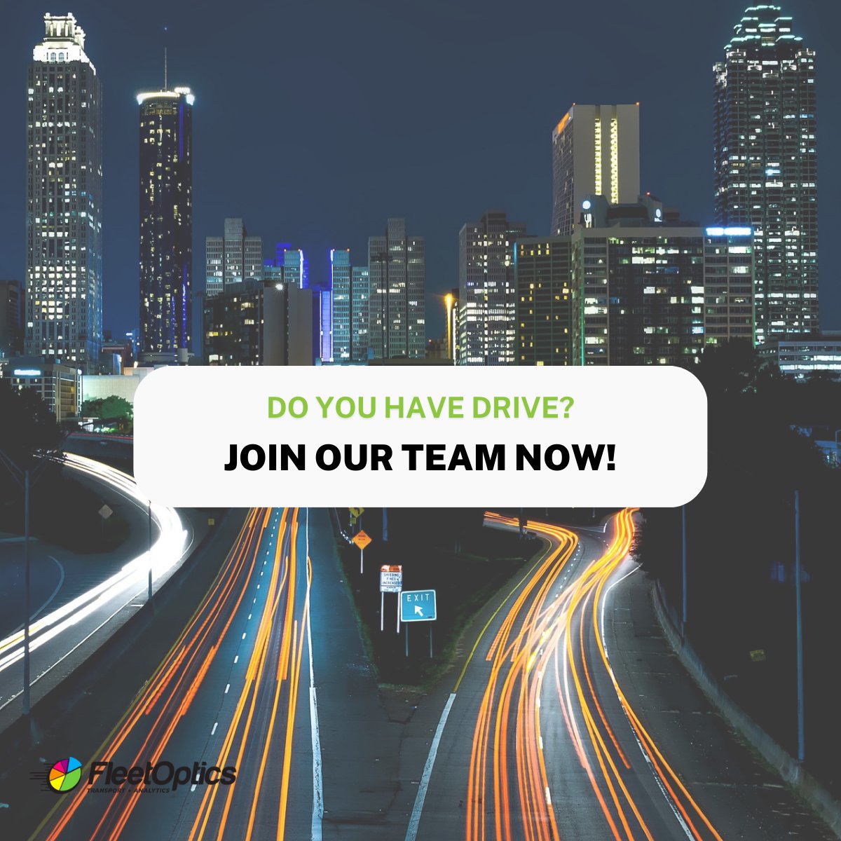 Become part of our team, drive your success &amp; be your own boss! See below some of the benefits:

• Receive comprehensive training
• Drive your own vehicle
• Earn competitive compensation 

Do you have drive? Apply now to become a FleetOptics driver bit.ly/3FRj6mP