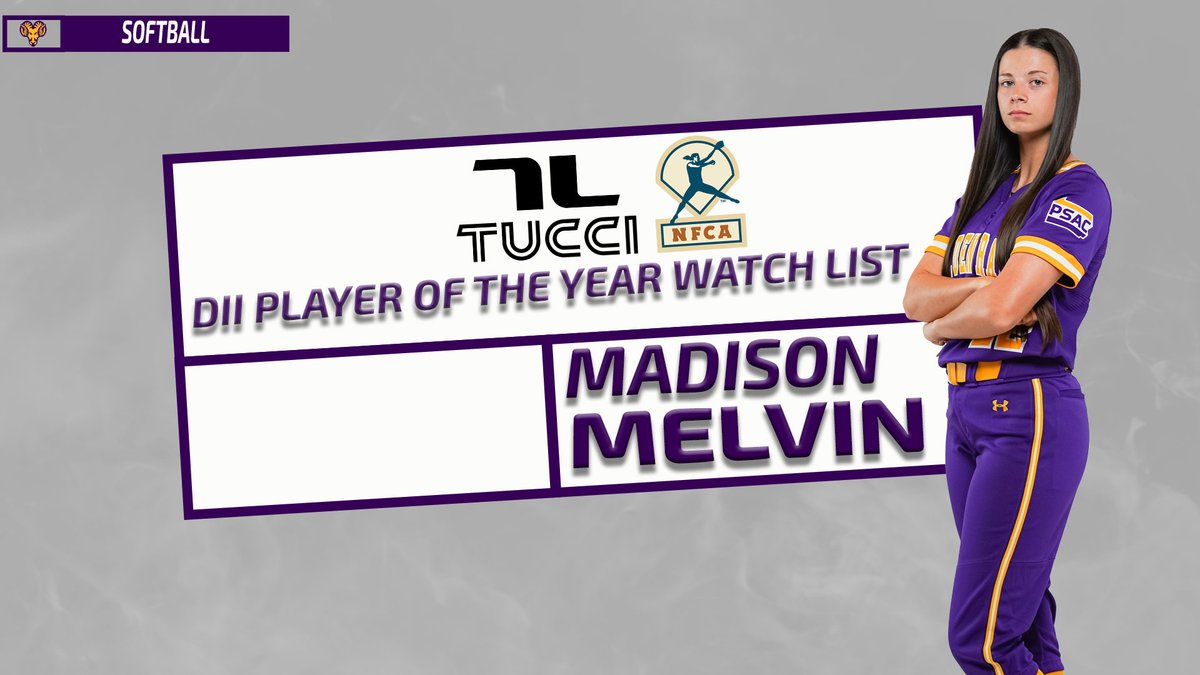 SB: Congratulations to Madison Melvin on earning a spot on the Tucci Sports @NFCAorg DII Player of the Year Watchlist! Full story ⬇ 📰: bit.ly/3nx6wTx #ramsup