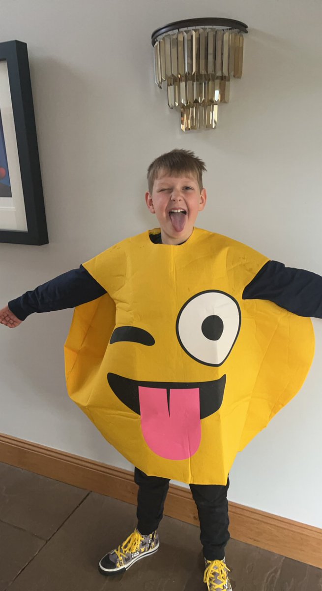 If only you could dress up as a life size emoji every day 😜 #charityday @QEGSYorkshire @savechildrenuk @MNDPatients