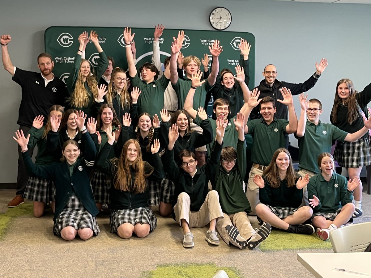 When your parish pastor, elem principal and youth minister surprisingly arrive with donuts… 🍩 ❤️. Thanks St Pat in Parnell for sharing your day with us!