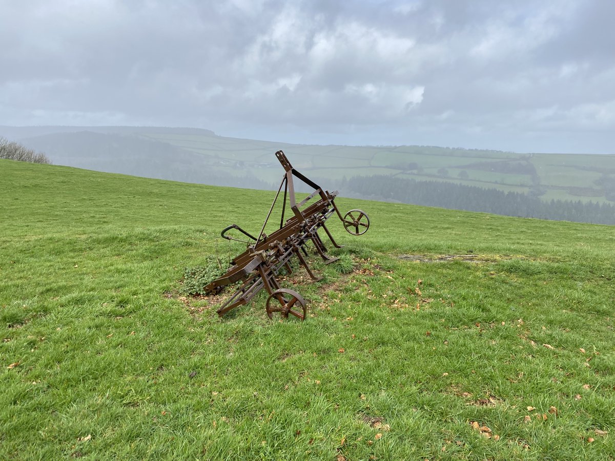 Old cultivator on my walk on the Brendon Hills today #oldfarmmachinery #brendonhills