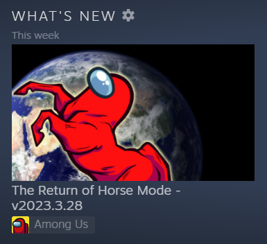 DryGuyLive's tweet photo. The first thing I saw when I opened Steam..
Wtf is Horse Mode? https://t.co/NE0EdHPf9g