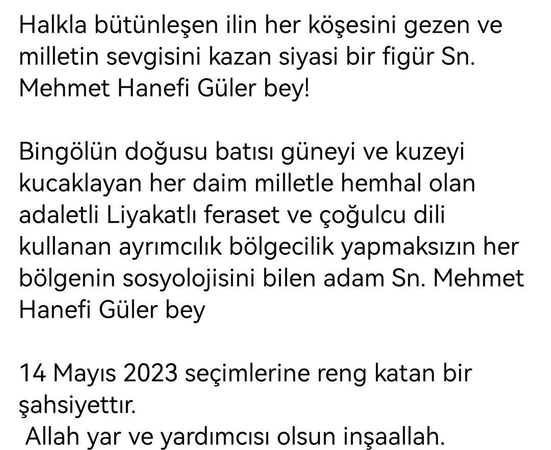 Aaytar12's tweet photo. Değlerli büyüklerimiz Bingöl'de heyecan ve coşku zirvede tek gündem gönüllerin adamı Mehmet Hanefi Güler'i bekleniyor lütfen sesimize ses verin @RTErdogan @erkankandemir @NumanKurtulmus @Akparti @BY @aliihsanyavuz54 @AKGMTeskilat https://t.co/XCfyHrbwjK