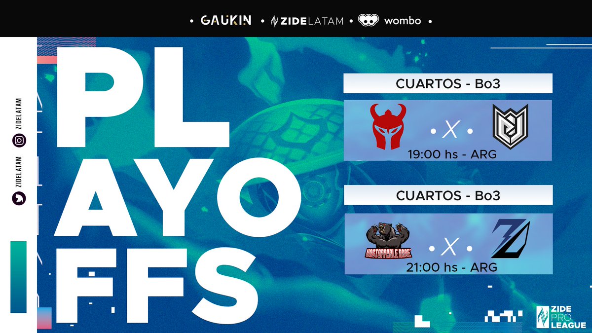 Hoy, cuartos de final apasionantes por la #ZideProLeague en búsqueda de las semis 👀

⚔️ <a href="/teamhellknights/">Team Hell Knights ⚔️</a> 🆚 @akira_kings 
⚔️ <a href="/RageUnstoppable/">UNR</a> 🆚 <a href="/7D_SevenDark/">𝟕𝐃 Seven Dark</a> 

📺 twich.tv/zidelatam
⏰ 19:00HS 🇦🇷

¿Te animas a jugarte por un resultado? 🤔 Te leemos en los comentarios !