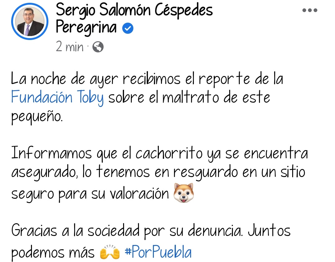 FundacionToby's tweet photo. Actualización!!

Gracias de verdad!! @PCPueblaCapital @IBAGobPue @SergioSalomonC

Juntos hacemos más!! Siempre! https://t.co/X7iaZ6vwAO