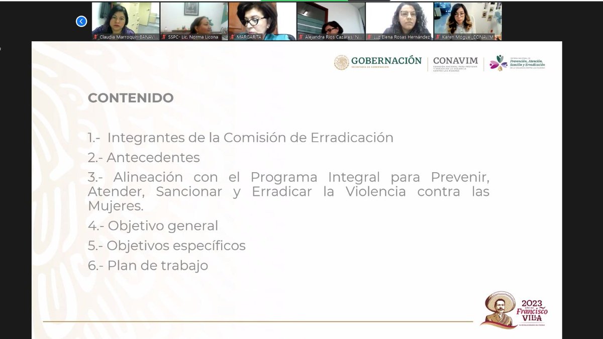 CONAVIM_MX's tweet photo. #UniendoEsfuerzos | Hoy sesionó la Comisión de Erradicación del Sistema Nacional para Prevenir, Atender, Sancionar y Erradicar la Violencia contra las Mujeres #SNPASEVM, para abordar la alineación de su Programa de Trabajo 2023 con las líneas del #PIPASEVM. https://t.co/TEOgyV24lv