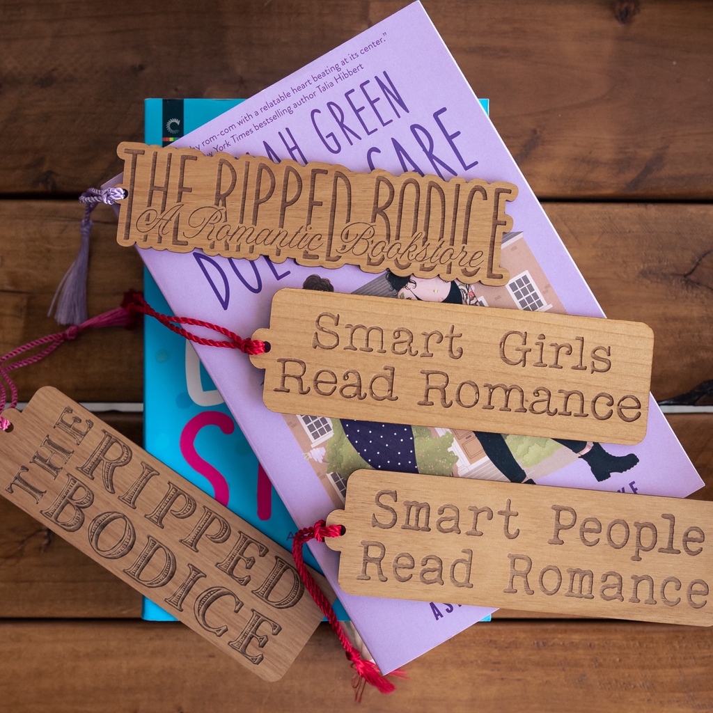 Show your love for The Ripped Bodice with these wooden #bookmarks. 📚️

We have four designs available online with more bookish designs in-store. 💕

therippedbodicela.com/ripped-bodice-…

#BookmarkLove #ReadRomance #SmartGirls #SmartPeople #ShopIndie #TheRippedBodice