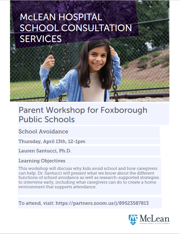FPSCommunityWe1's tweet photo. Two weeks from today we'll be hosting our second lunch &amp; learn of the year with McLean Hospital. We hope you can join us for this great event. @FoxboroughPS https://t.co/vtAPY9p5lP