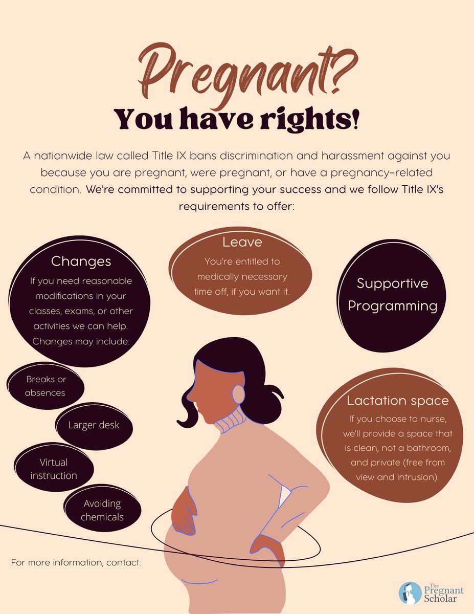 Are you a pregnant student? You have rights! And we have a way for you to get the word out on your campus! Check out our posters, flyers, and social media images here: thepregnantscholar.org/posters/