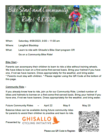 TheLeopardSpot's tweet photo. Saturday, April 8 
9–11 am
Learn to ride with @GhisalloFound  Bike Start program or go on a Community Bike Ride!

Sábado, 8 de abril
9-11 am
Aprende a Montar con el Programa de Bike Start de Ghisallo O Ir a un Paseo Comunitario en Bicicleta! https://t.co/9H9KTKMayL