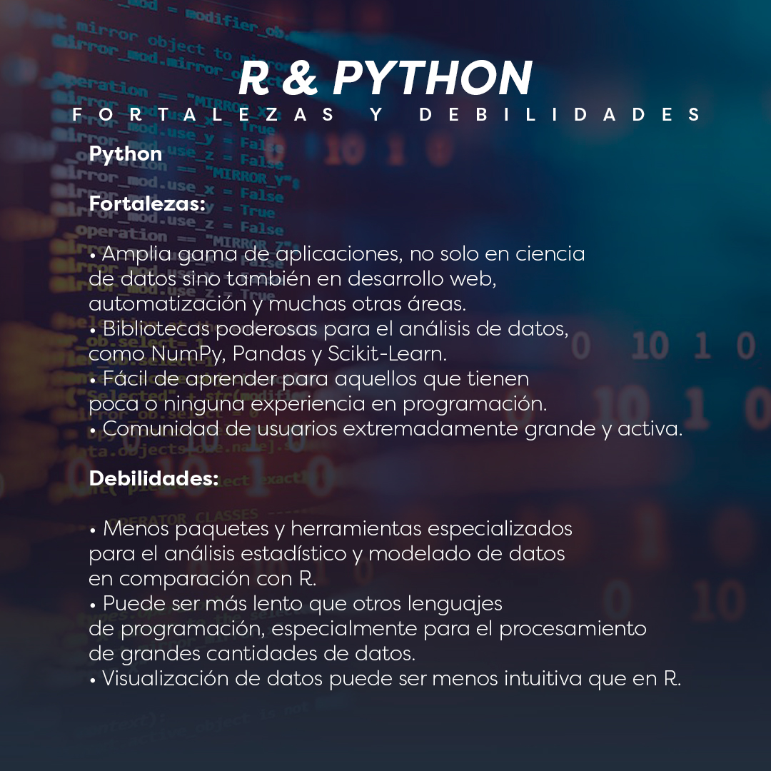 RiskMathicsFI's tweet image. R & PYTHON: Fortalezas y debilidades.
Inscríbete al programa: "Programación en R y Python": riskmathics.com/landing/PRP_20… y posiciónate a otro nivel DENTRO de la INDUSTRIA FINANCIERA.
#risk #riskmathics #ProgramaciónEnR #ProgramaciónEnPython