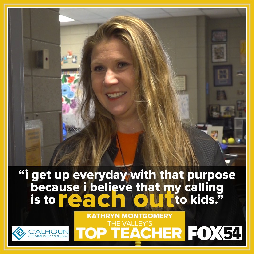 FOX54News's tweet image. We're constantly looking for the next #TopTeacher. Do you know someone with the qualities like Kathryn Montgomery of Brooks High School? Be sure to let us know!  rocketcitynow.com/article/news/e…