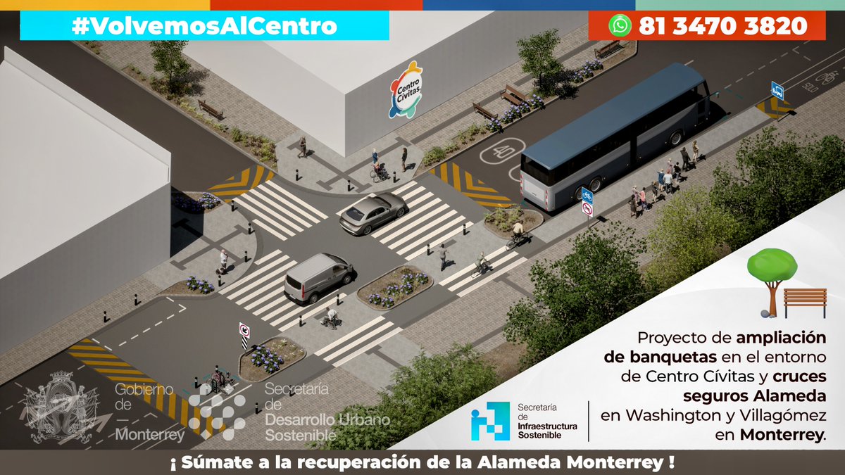 ccivitasmx's tweet photo. En colaboración con municipio de #Monterrey trabajamos en proyecto de ampliación de banquetas y cruces seguros. Nuestro objetivo como espacio donde enseñamos y practicamos civismo es contribuir a la integración vecinal, mejora y recuperación del parque #Alameda #VolvemosAlCentro https://t.co/9l2Lt1bta2