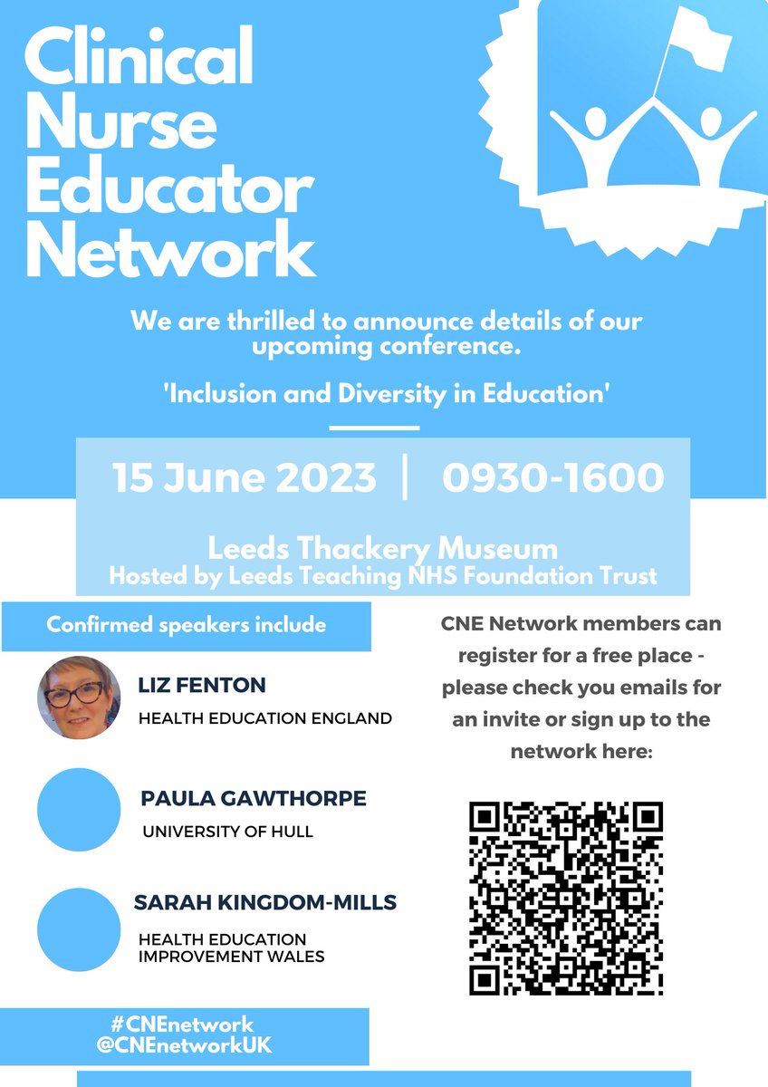Clinical Nurse Educator Network 💙 (@cnenetworkuk) on Twitter photo We are very excited to share details of our first face to face network event in 3 years! 😍
Join us in Leeds where we'll be joined by @kattolf <a href="/White3Luke/">Luke White, RN, MSc, FHEA</a> <a href="/Liz_HEE/">Liz Fenton OBE RN, QN</a> <a href="/paulamarshall40/">PaulaGawthorpe 💙</a> <a href="/Compton_Care/">Compton Care</a> @HEIW_NHS and more to be confirmed.
#CNEnetwork #ClinicalEducation #Conference We are very excited to share details of our first face to face network event in 3 years! 😍
Join us in Leeds where we'll be joined by @kattolf <a href="/White3Luke/">Luke White, RN, MSc, FHEA</a> <a href="/Liz_HEE/">Liz Fenton OBE RN, QN</a> <a href="/paulamarshall40/">PaulaGawthorpe 💙</a> <a href="/Compton_Care/">Compton Care</a> @HEIW_NHS and more to be confirmed.
#CNEnetwork #ClinicalEducation #Conference