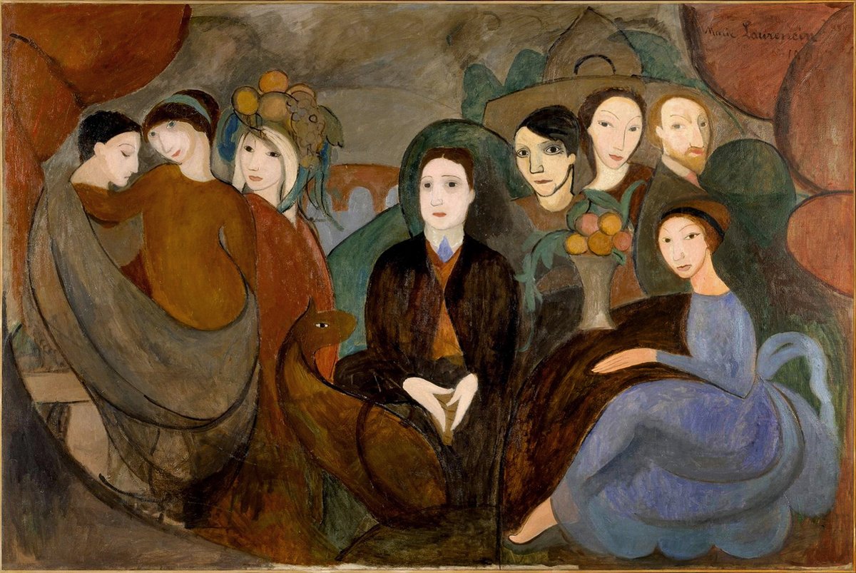 Marie Laurencin - Réunion à la campagne (Apollinaire et ses amis) (1909)
