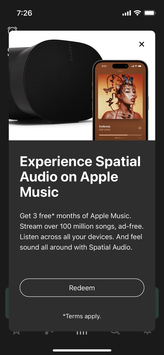 tomhenderson's tweet photo. So there are now full screen ads in the fucking @Sonos app? The thousands I spent on these speakers wasn’t enough apparently. https://t.co/64S71rixwP