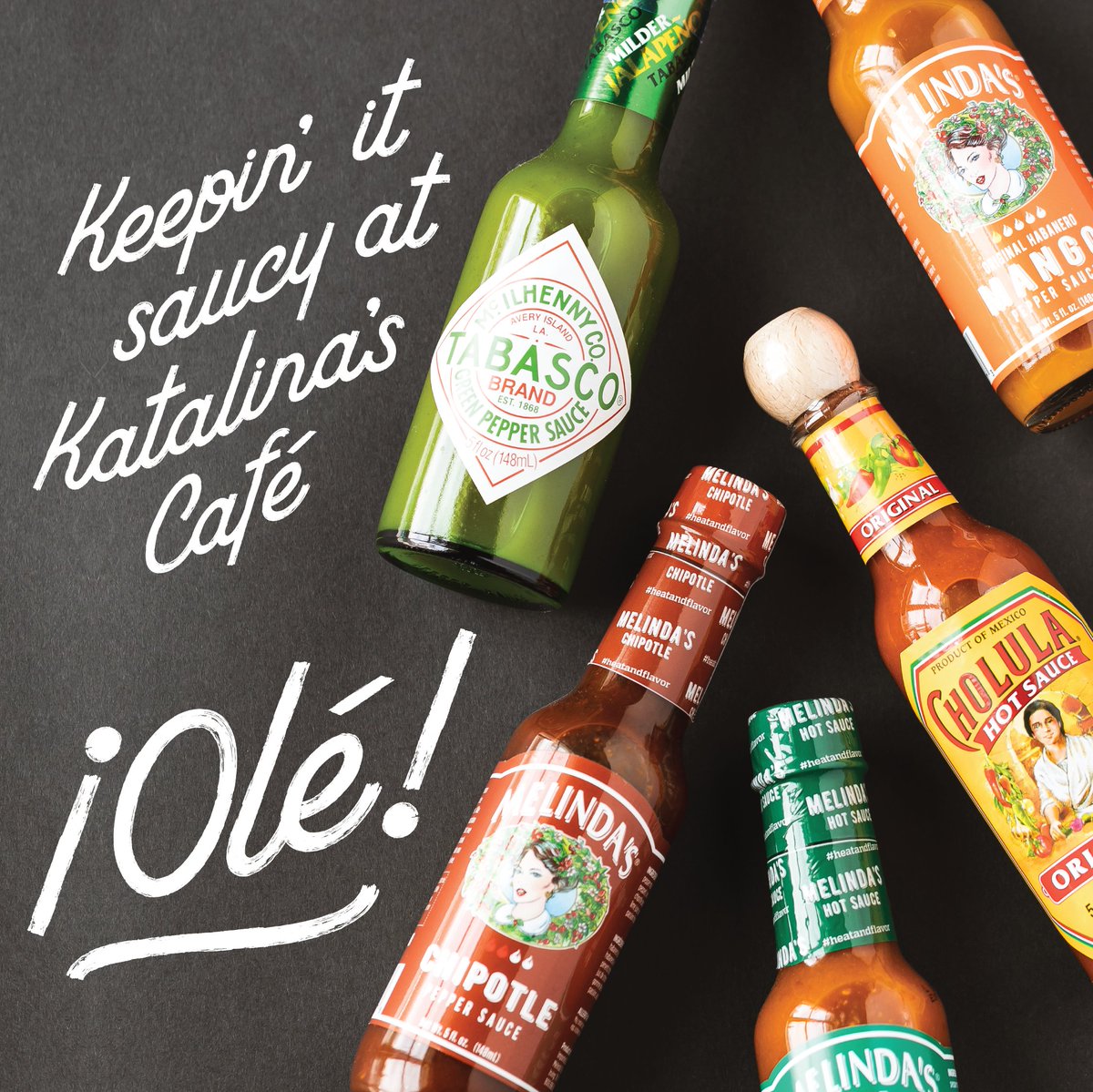 🔥🥵 We’re feelin’ hot hot hot!  From mild to extra spicy, these hot sauces pair perfectly with Katalina’s Latin-leaning, Southern-slanted dishes.

Open Daily 8am-3pm!
Katalinas.com