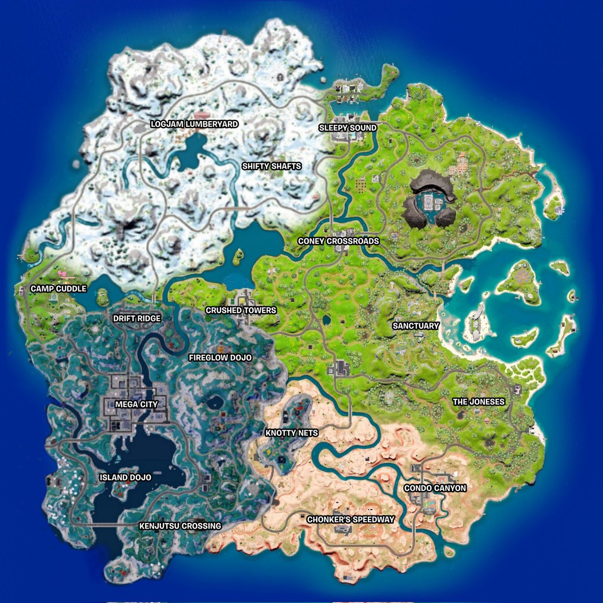 LeaksNNewsFN's tweet photo. What if Season 2 MEGA was on Chapter 3? #FortniteMEGA #Fortnite #FortniteMapConcept #FortniteArt https://t.co/keu6fyvKcT