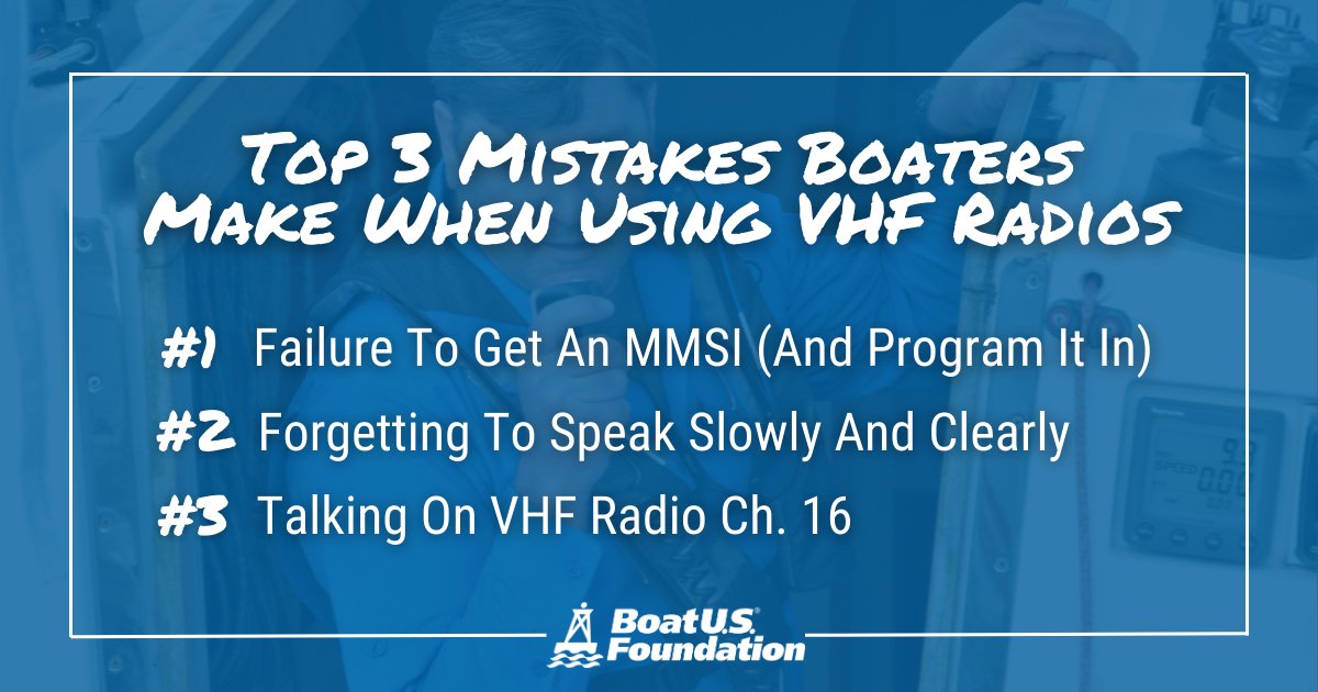 RT @SafeBoatCouncil: Don't make these mistakes when using your VHF radio! @BoatUSFdn #safeboating #boatingtips