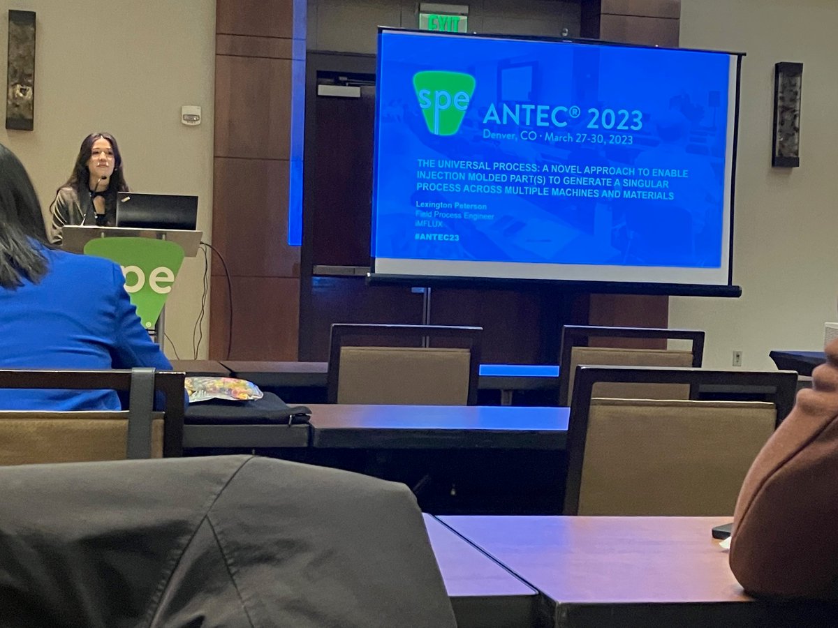 iMFLUXinc's tweet photo. Congratulations to Lexington Peterson on a very engaging, compelling presentation at #ANTEC today, and to Jay Shoemaker for a great presentation yesterday! If you're curious to learn more, please contact us at https://t.co/SDUYTDJSz5 
#fearlessinnovation #imflux https://t.co/w7aRXFEHQt