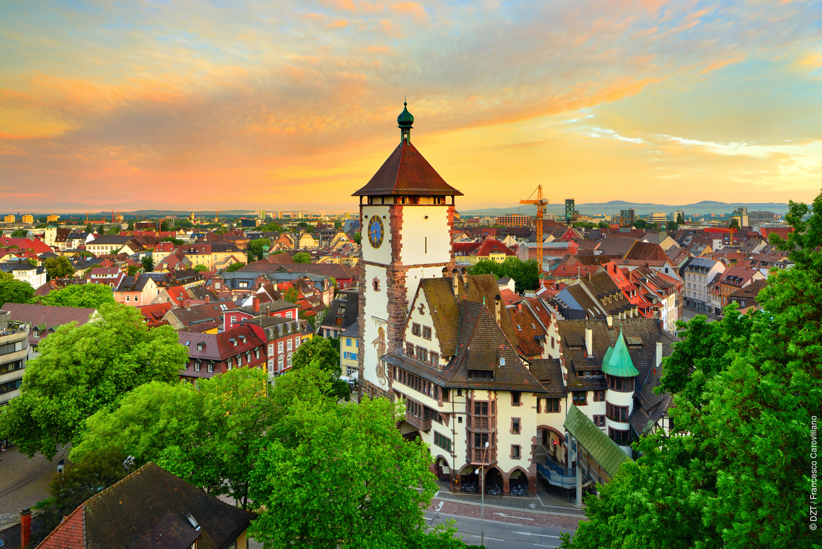 Freiburg brings a whole new meaning to a sunny disposition. This southern town has the most hours of sunshine in Germany!  But there’s more than just blue skies to enjoy. Stroll the streets of the old town for local cuisine and gaze up at the 380 foot-tall Freiburg Minster.