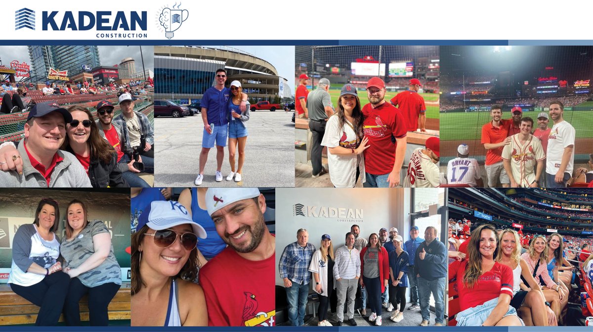 KadeanConstruct's tweet image. In honor of Opening Day for the @Royals and @Cardinals, we’re celebrating our own I-70 Series as both offices cheer on our teams today. The two home openers start at 3:10pm. 

#kadeanconstruct #openingday #homeopener #kcroyals  #royalsbaseball #cardinalsnation #STLCards