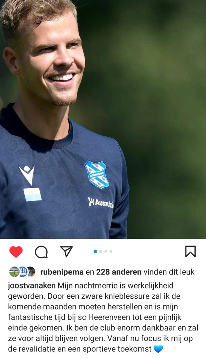 HeerenveenVv's tweet photo. Voor altijd onze held.
Joost bedankt!
⚽️🤍💙🤍💙 #SuperFries 🙏
Bron: Joost van Aken op Instagram. https://t.co/nMP64Gwkli