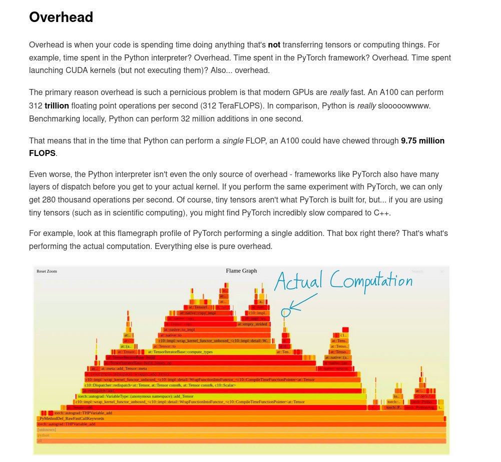nearcyan's tweet photo. Making Deep Learning Go Brrrr From First Principles (2022)

Improving the speed of your training runs looks very different depending on if your performance is bottlenecked by compute, bandwidth, or overhead

blogpost: https://t.co/3BWYMRvE6R https://t.co/MGnzKWrRP9