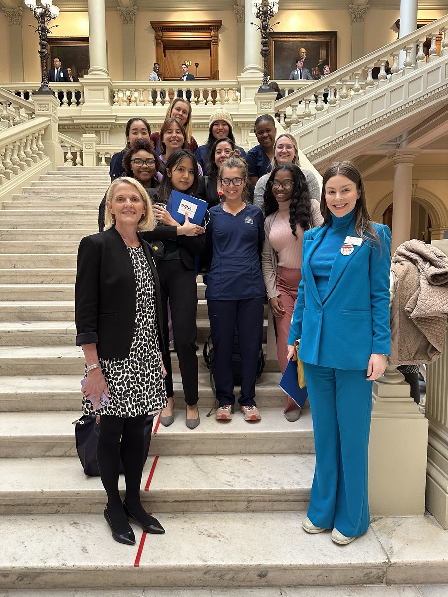 Thanks to @‌ChelseaDNP and Dr. Brenda Baker on leading a group of InEmory students to participate in the annual @‌GeorgiaNurses Nurses’ Day. #GNAWorks #WorkingForNurses #NursesDayatTheCapitol #GaPol #GeorgiaNurses