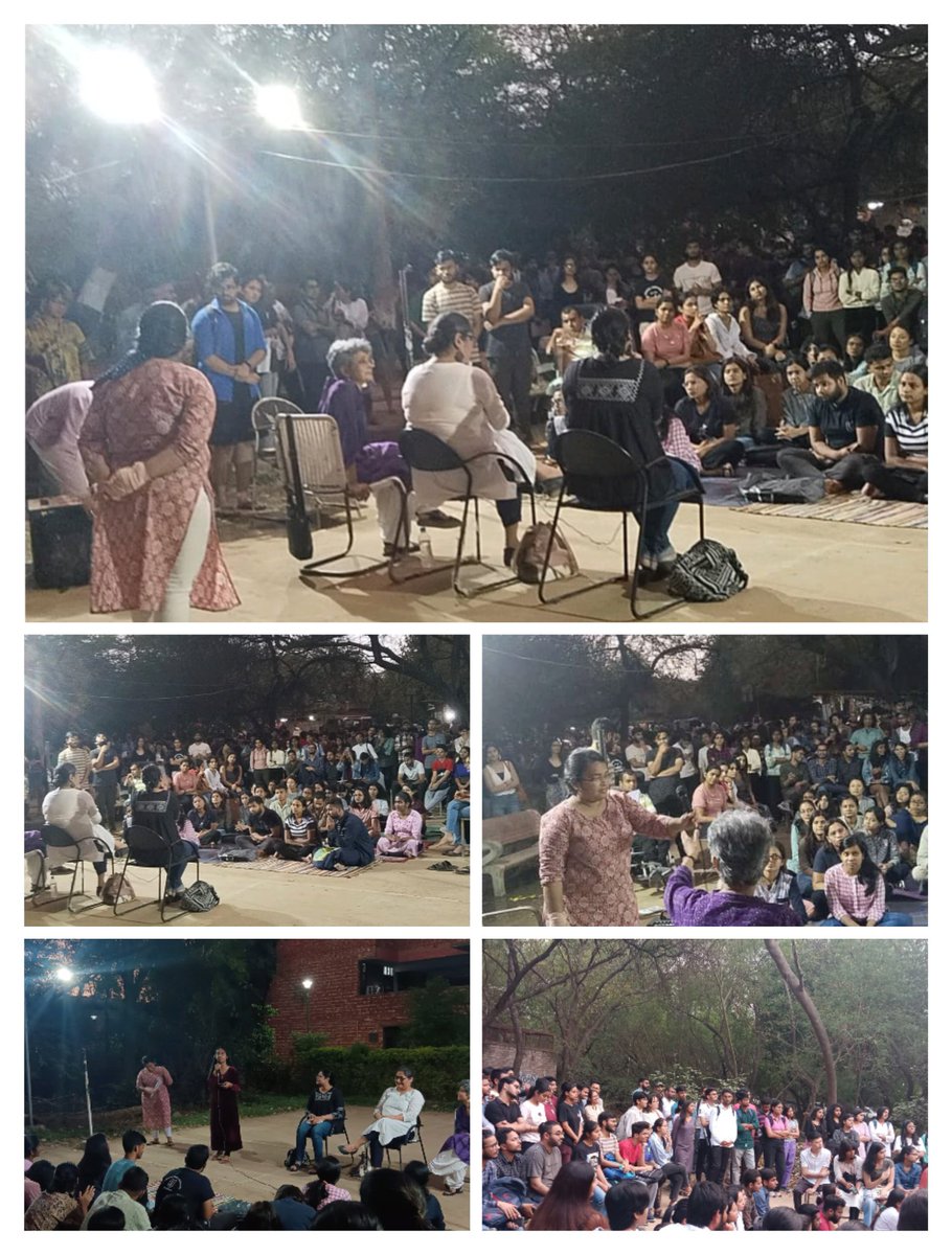 SodhaJahanvi's tweet photo. Yesterday was magic -A Proof of what a bunch of students can pull off together. These are glimpses from @we_thewomenofindia program on battling sexual harassment within Universities.
#jnu #jawaharlalnehruuniversity #sexualharassment #gscash https://t.co/iq456kuT5s