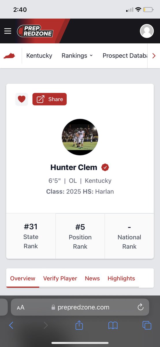 Thank you <a href="/PrepRedzoneKY/">Prep Redzone Kentucky</a> <a href="/LippertScouting/">Ryan Lippert</a> for the ranking and the article <a href="/HarlanCity/">Barstool Harlan City</a> <a href="/CoachThompson87/">Coach Thompson</a> 💚🦍