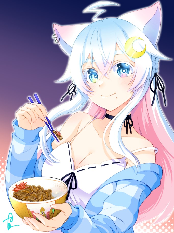 「SkebにてVTuberの猫乃ユキノちゃんを描かせていただきました!素敵なASM」|有一 九＠お仕事募集中のイラスト
